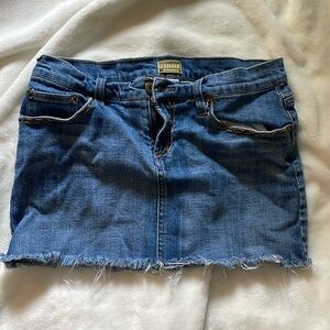 Vintage denim mini skirt